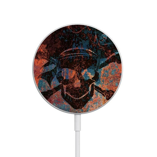 S3895 Pirate Skull Metal Magnetic Wireless Charger Pad with MagSafe 15W for iPhone 16 15 14 13 12