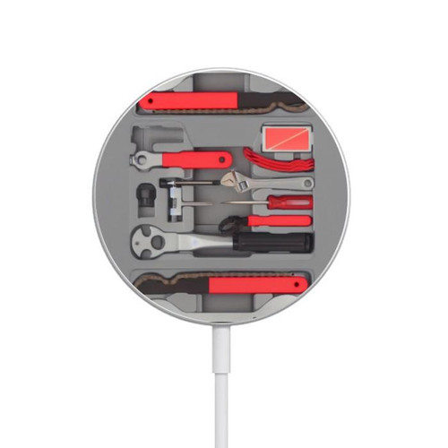 S3921 Bike Repair Tool Graphic Paint Magnetic Wireless Charger Pad with MagSafe 15W for iPhone 16 15 14 13 12