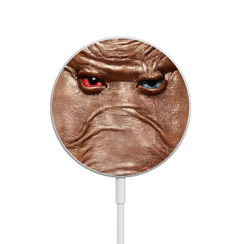 S3940 Leather Mad Face Graphic Paint Magnetic Wireless Charger Pad with MagSafe 15W for iPhone 16 15 14 13 12