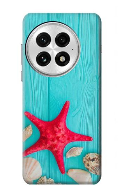 S3428 Aqua Wood Starfish Shell Case For OnePlus 13