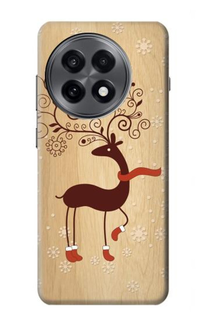 S3081 Wooden Raindeer Graphic Printed Case For OnePlus 13R