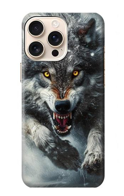 S3965 Angry Wolf Running Case For iPhone 16 pro