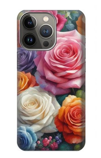 S3975 Colorful Roses Painting Case For iPhone 13