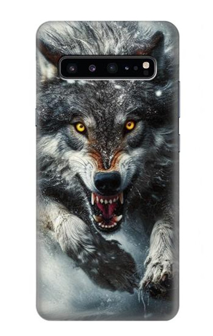 S3965 Angry Wolf Running Case For Samsung Galaxy S10 5G