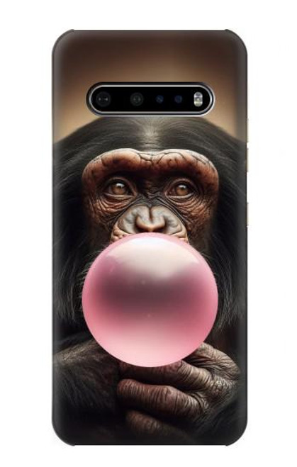 S3973 Chimpanzee Blowing Pink Bubblegum Case For LG V60 ThinQ 5G