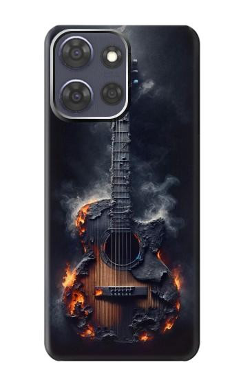 S3972 Burned Acoustic Guitar Graphic Case For Motorola Moto G Power (2025,2026)