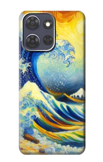 S4005 Oil Color Painting Great Waves Case For Motorola Moto G Power (2025,2026)