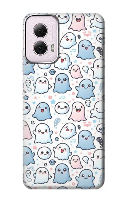 S4013 Seamless Cute Ghost Pattern Case For Motorola Moto G Power 5G (2024)