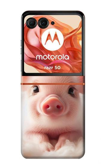 S3979 Cute Baby Pig Case For Motorola Razr 70,60,50, Razr (2026, 2025, 2024)