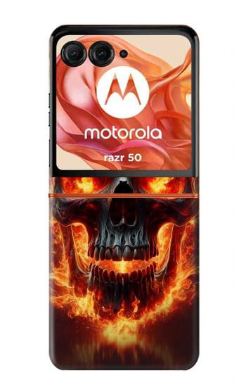S3986 Fire Skull Case For Motorola Razr 70,60,50, Razr (2026, 2025, 2024)