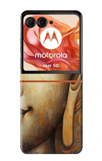 S4022 Vintage Buddha Face Golden Style Case For Motorola Razr 70,60,50, Razr (2026, 2025, 2024)