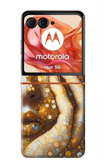 S4026 Women Crying Golden Tear Case For Motorola Razr 70,60,50, Razr (2026, 2025, 2024)