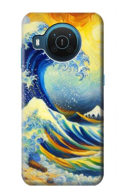 S4005 Oil Color Painting Great Waves Case For Nokia X20