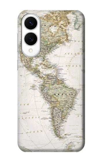 S0604 World Map Case For Samsung Galaxy S25 Edge