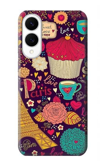 S2353 Paris Cartoon Vintage Pattern Case For Samsung Galaxy S25 Edge