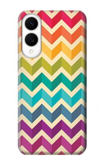 S2362 Rainbow Colorful Shavron Zig Zag Pattern Case For Samsung Galaxy S25 Edge