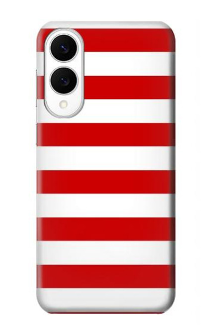 S2364 Red and White Striped Case For Samsung Galaxy S25 Edge