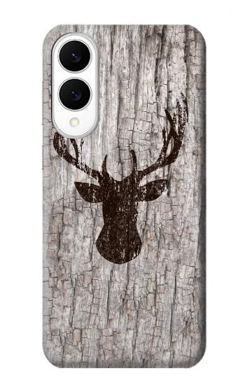 S2505 Reindeer Head Old Wood Texture Graphic Case For Samsung Galaxy S25 Edge