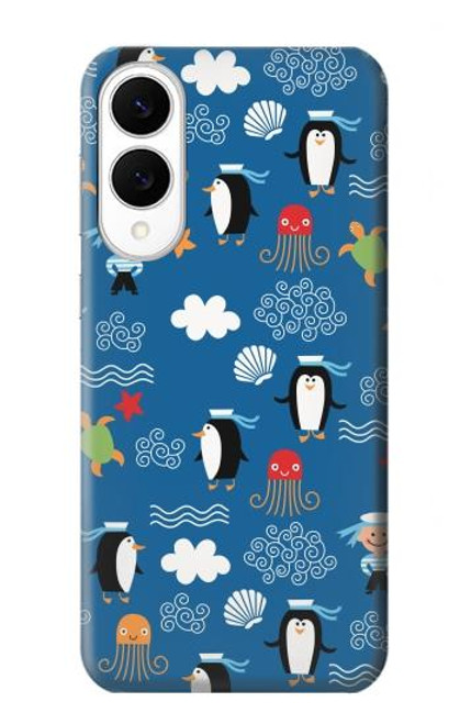 S2572 Marine Penguin Pattern Case For Samsung Galaxy S25 Edge