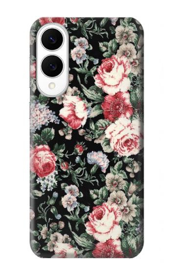 S2727 Vintage Rose Pattern Case For Samsung Galaxy S25 Edge