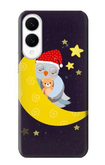 S2849 Cute Sleepy Owl Moon Night Case For Samsung Galaxy S25 Edge
