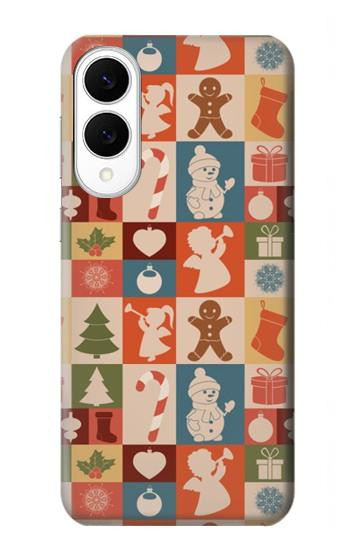 S2854 Cute Xmas Pattern Case For Samsung Galaxy S25 Edge
