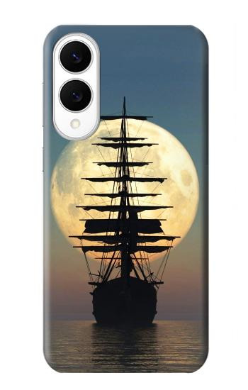 S2897 Pirate Ship Moon Night Case For Samsung Galaxy S25 Edge