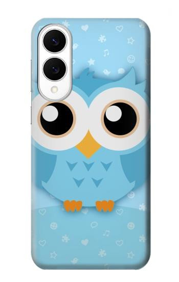 S3029 Cute Blue Owl Case For Samsung Galaxy S25 Edge