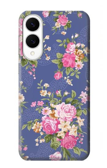 S3265 Vintage Flower Pattern Case For Samsung Galaxy S25 Edge