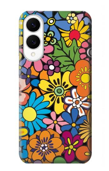 S3281 Colorful Hippie Flowers Pattern Case For Samsung Galaxy S25 Edge