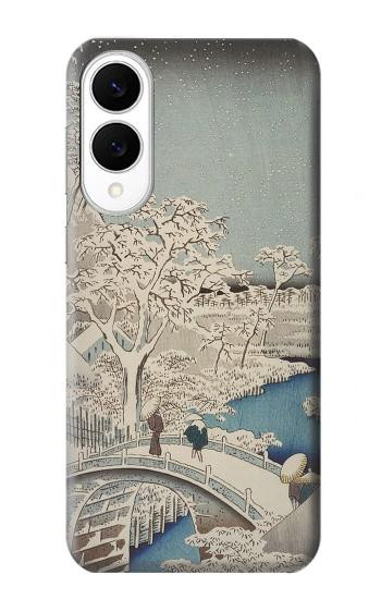 S3350 Utagawa Hiroshige Drum Bridge Yuhi Hill in Meguro Case For Samsung Galaxy S25 Edge