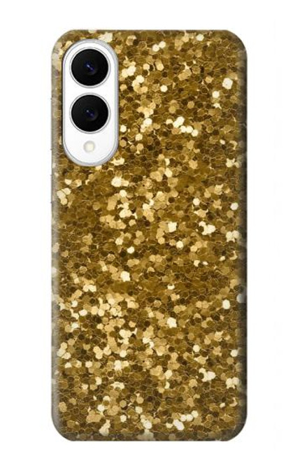 S3388 Gold Glitter Graphic Print Case For Samsung Galaxy S25 Edge