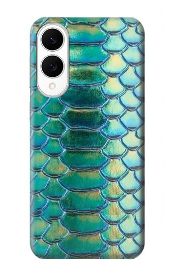 S3414 Green Snake Scale Graphic Print Case For Samsung Galaxy S25 Edge