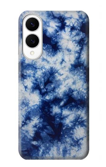 S3439 Fabric Indigo Tie Dye Case For Samsung Galaxy S25 Edge