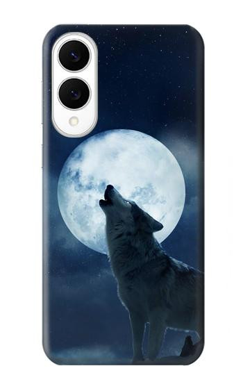 S3693 Grim White Wolf Full Moon Case For Samsung Galaxy S25 Edge