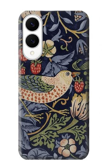 S3791 William Morris Strawberry Thief Fabric Case For Samsung Galaxy S25 Edge