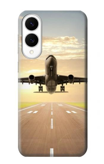 S3837 Airplane Take off Sunrise Case For Samsung Galaxy S25 Edge