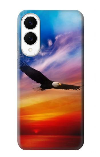 S3841 Bald Eagle Flying Colorful Sky Case For Samsung Galaxy S25 Edge