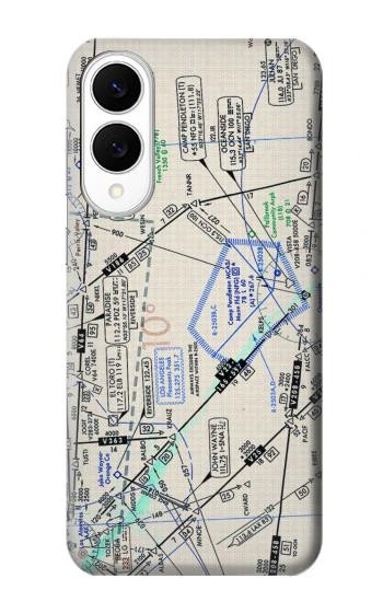 S3882 Flying Enroute Chart Case For Samsung Galaxy S25 Edge