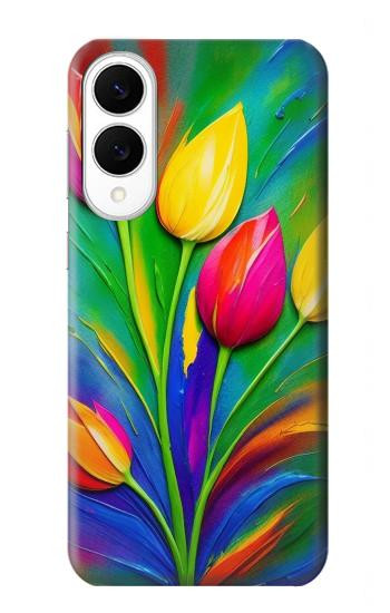S3926 Colorful Tulip Oil Painting Case For Samsung Galaxy S25 Edge