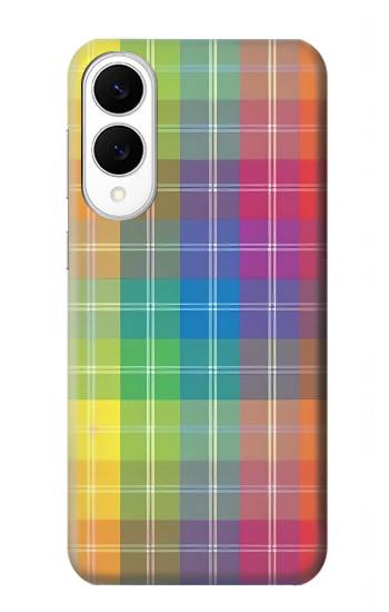 S3942 LGBTQ Rainbow Plaid Tartan Case For Samsung Galaxy S25 Edge
