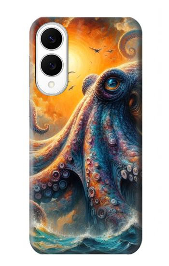 S4003 Oil Color Painting Giant Octopus Case For Samsung Galaxy S25 Edge