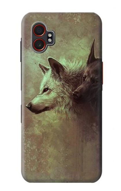 S0931 White Black Wolf Case For Samsung Galaxy XCover7 Pro