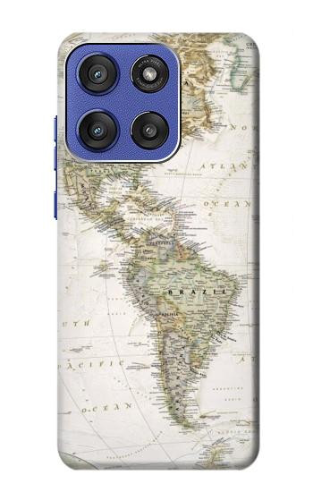 S0604 World Map Case For Motorola Moto G Stylus 5G (2025,2026), Edge 60 Stylus