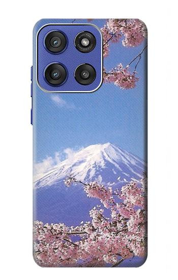 S1060 Mount Fuji Sakura Cherry Blossom Case For Motorola Moto G Stylus 5G (2025,2026), Edge 60 Stylus