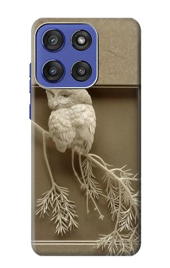 S1386 Paper Sculpture Owl Case For Motorola Moto G Stylus 5G (2025,2026), Edge 60 Stylus