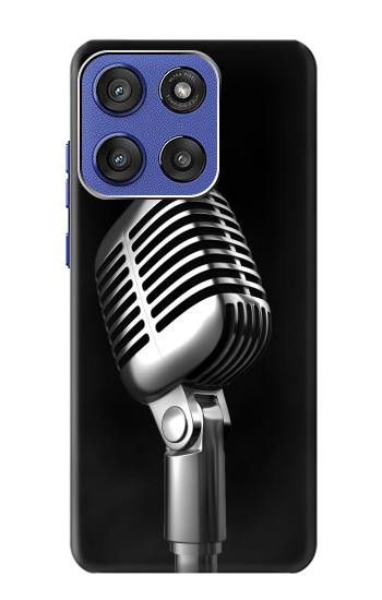 S1672 Retro Microphone Jazz Music Case For Motorola Moto G Stylus 5G (2025,2026), Edge 60 Stylus