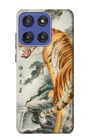 S1934 Chinese Tiger Painting Case For Motorola Moto G Stylus 5G (2025,2026), Edge 60 Stylus