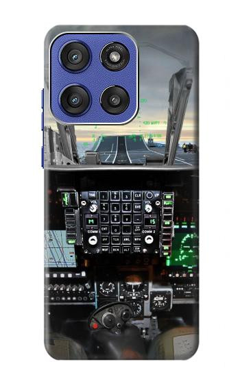 S2435 Fighter Jet Aircraft Cockpit Case For Motorola Moto G Stylus 5G (2025,2026), Edge 60 Stylus