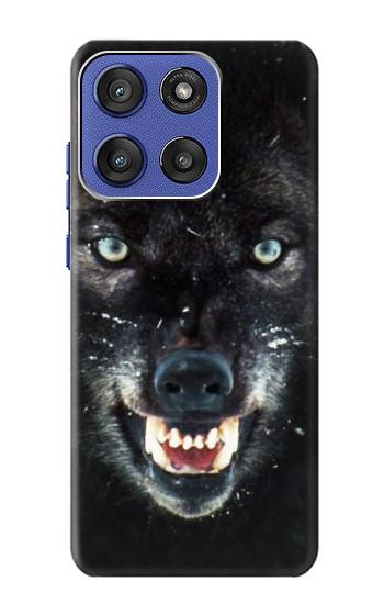 S2823 Black Wolf Blue Eyes Face Case For Motorola Moto G Stylus 5G (2025,2026), Edge 60 Stylus